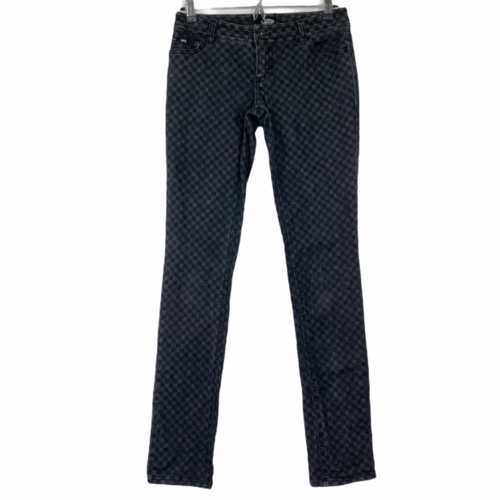 Vans Gray and Black Checkered Jeans Size 3